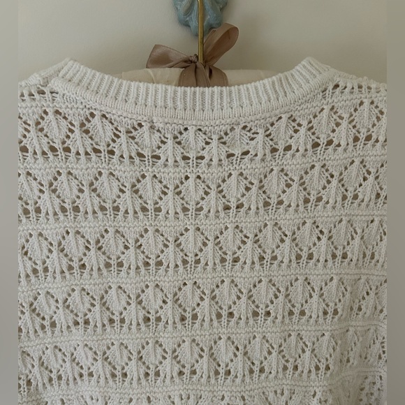 Boden Knit/Crochet Boho Ivory Sweater
Size: Medium
EUC (Some light piling.) - Picture 9 of 12